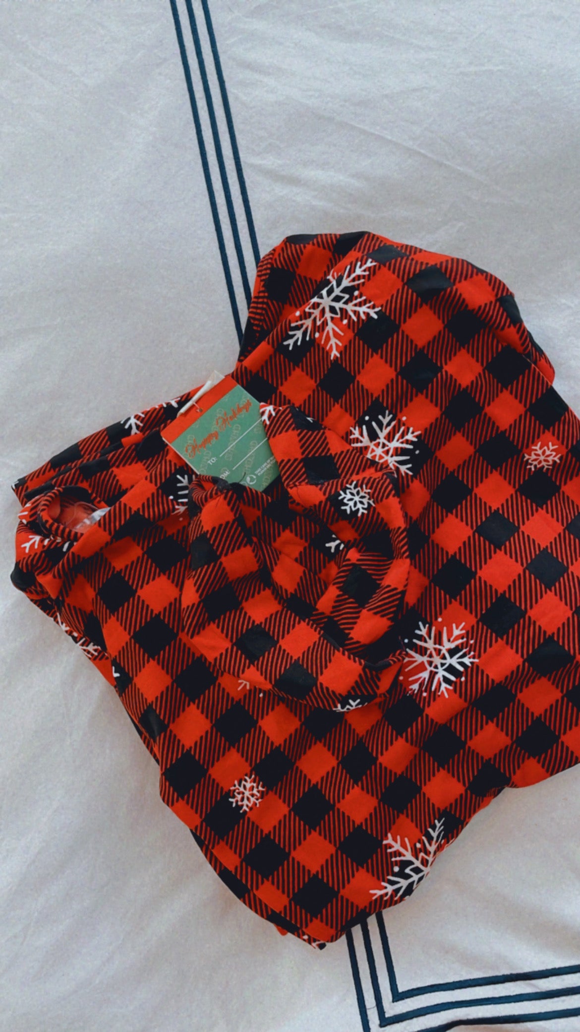 Buffalo Plaid Snowflake Onesie