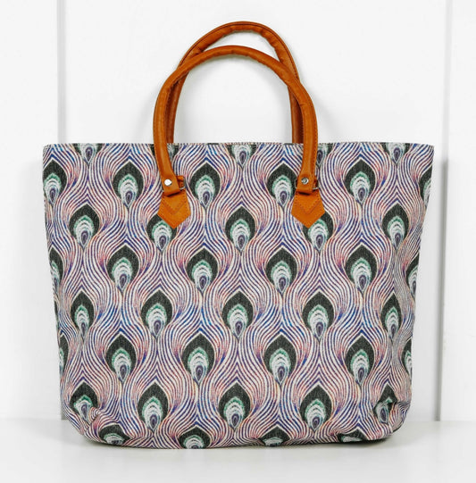 Peacock Feathers Beach Tote