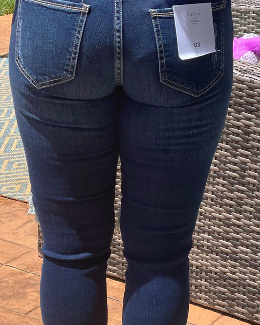 Cello Open Knee Crop Skinnies