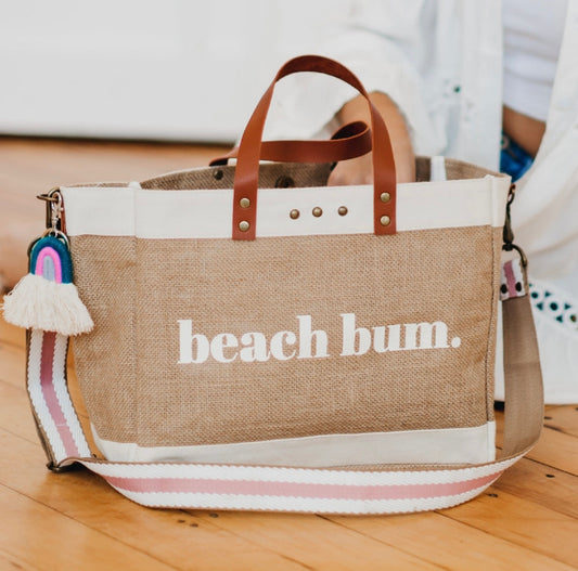 Beach Bum Jute Crossbody Tote