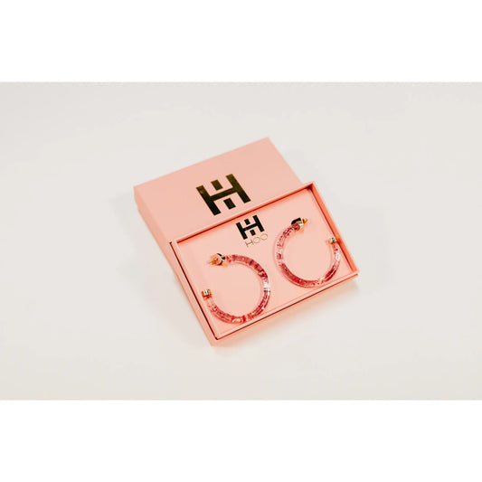 Pink Foil Hoo Hoops