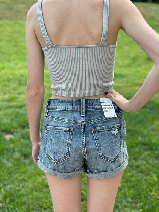 Eunina Pon De Replay Denim Shorts