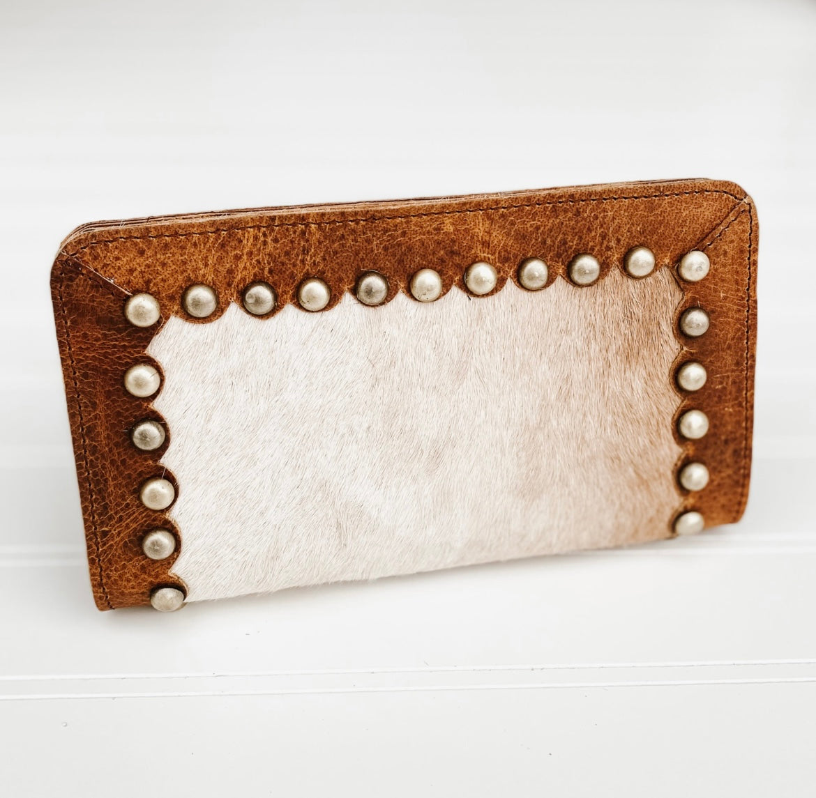 Studded Cowhide Wallet