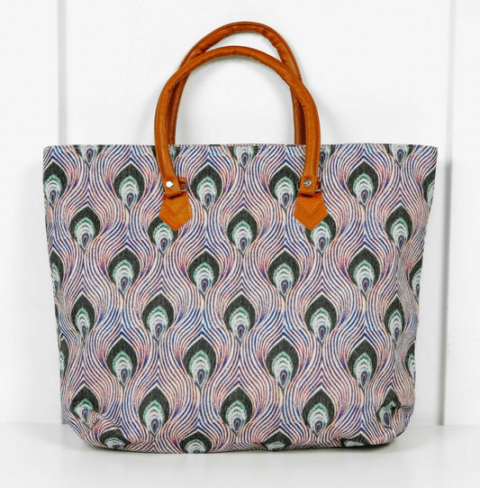 Peacock Feathers Beach Tote